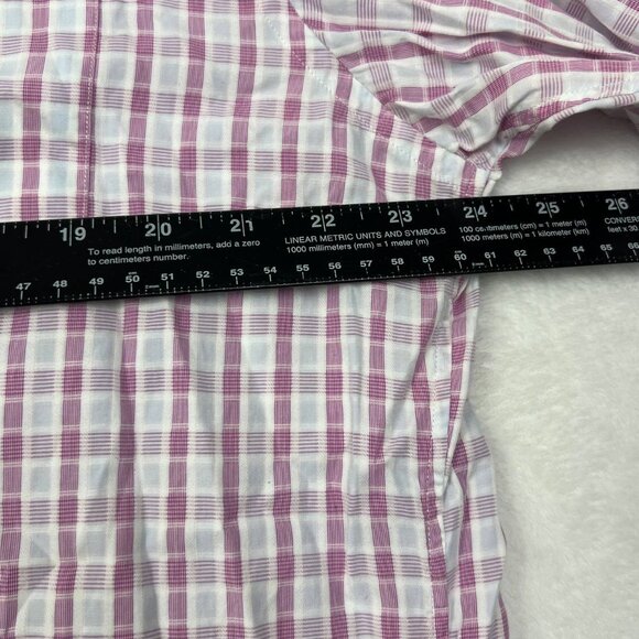 Tommy Bahama Shirt Men 16.5 Pink‎ Plaid Long Sleeve Button Down Large L - Picture 8 of 10
